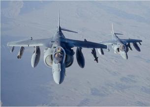 AV-8B Harrier II flight of two