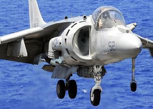 AV-8B Harrier II vertical landing