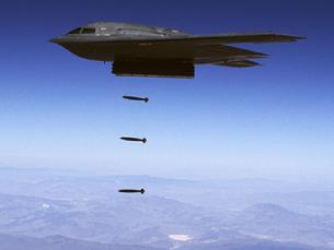 B-2 Spirit dropping J-DAM smart bombs