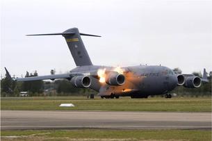 C-17 Globemaster III blows an engine on takeoff