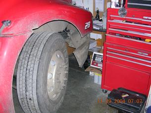 Second deer damage - bumper cut steer tire