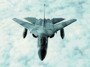 F-111 Aardvark wings folded back for supersonic speed