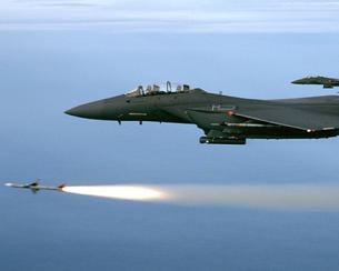 F-15 Eagle firing a missle