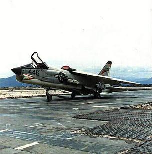 F-8 Crusader parked